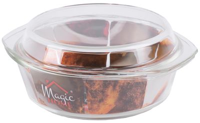 MagicHome posuda za pečenje, 2,5 litre, borosilikatno staklo, okrugla