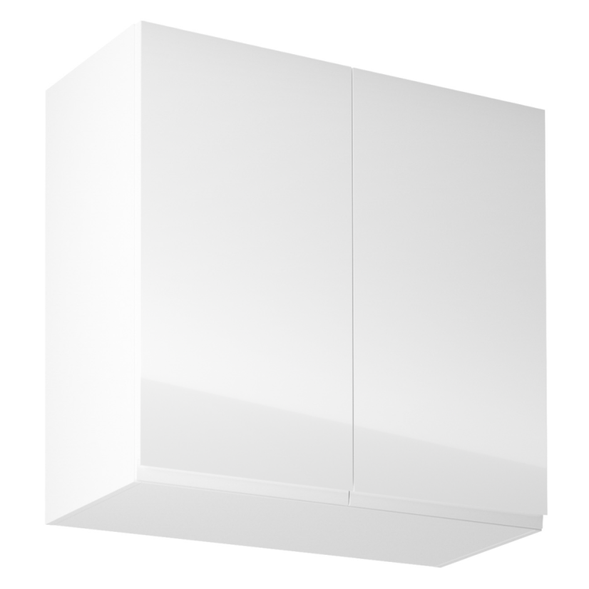 Oberschrank, Weiß/Weiß Extra Hochglanz, AURORA G80