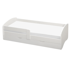 Bett mit Lattenrost und Stauraum 90x200, weiß, COCOLINO