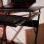 Mobilni PC stol/gaming stol s kotačima, crni, TARAK