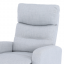 Fotel relaksacyjny, jasnoszara tkanina, SILAS