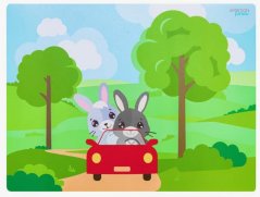 Podmetač za dječji stol 30x40 Betty and Bunny mix