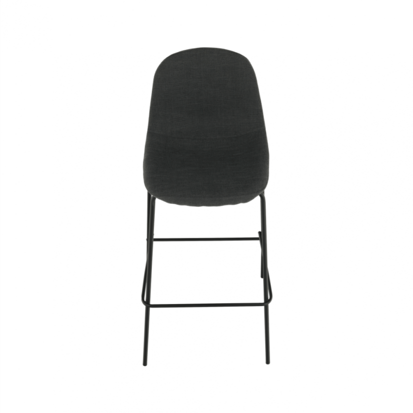 Barhocker, dunkelgrauer Stoff/Metall, MARIOLA 2 NEU