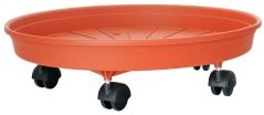 Covoraș de jardinier ICS MARGHERITA 35 cm, rotund, cărucior cu roți, teracotă