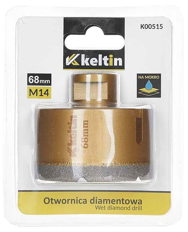 Diamant-Kernbohrkrone, M14-Gewinde für Winkelschleifer, Durchmesser 68 mm, GEKO