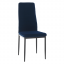 Krzesło, niebieski Aksamitna tkanina/czarny metal, COLETA NOVA