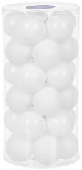 Bombki choinkowe MagicHome, 30 szt., białe, błyszczące, mix, na choinkę, 6 cm (akce)