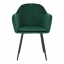 Dizajnerska fotelja, smaragdna Velvet tkanina, ZIRKON