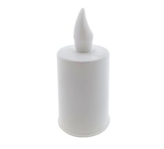 Grabsteinkerze LED BC 193 weiß, weiße Flamme