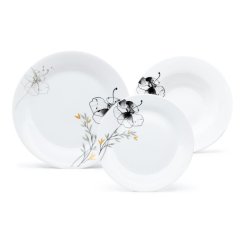 Tanier sada 18-dielna ČIERNY MAK, extra white