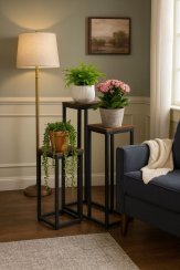 Stojan na kvety dekorácie 3 police Loft ModernHome