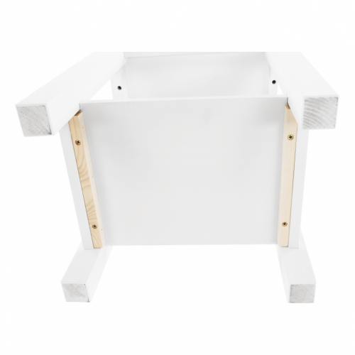 Noční stolek, masiv/bílá, FOSIL