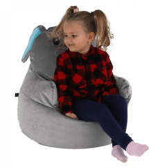 Sitzsack, grauer Stoff, BABY TYP 2