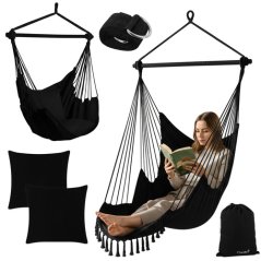 Swing - függőszék 210 cm fekete Gardlov (akce)