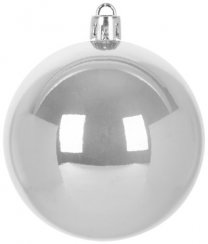 MagicHome božićne kuglice, 8 kom, srebrne, za božićno drvce, 7 cm
