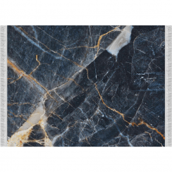 Teppich, dunkelblauer Marmor, 80x200, RENOX TYP 1