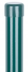 Strend Pro METALTEC-Pfosten, 48/2000/1,50 mm, grün, rund, Kappe, Zn+PVC, RAL6005