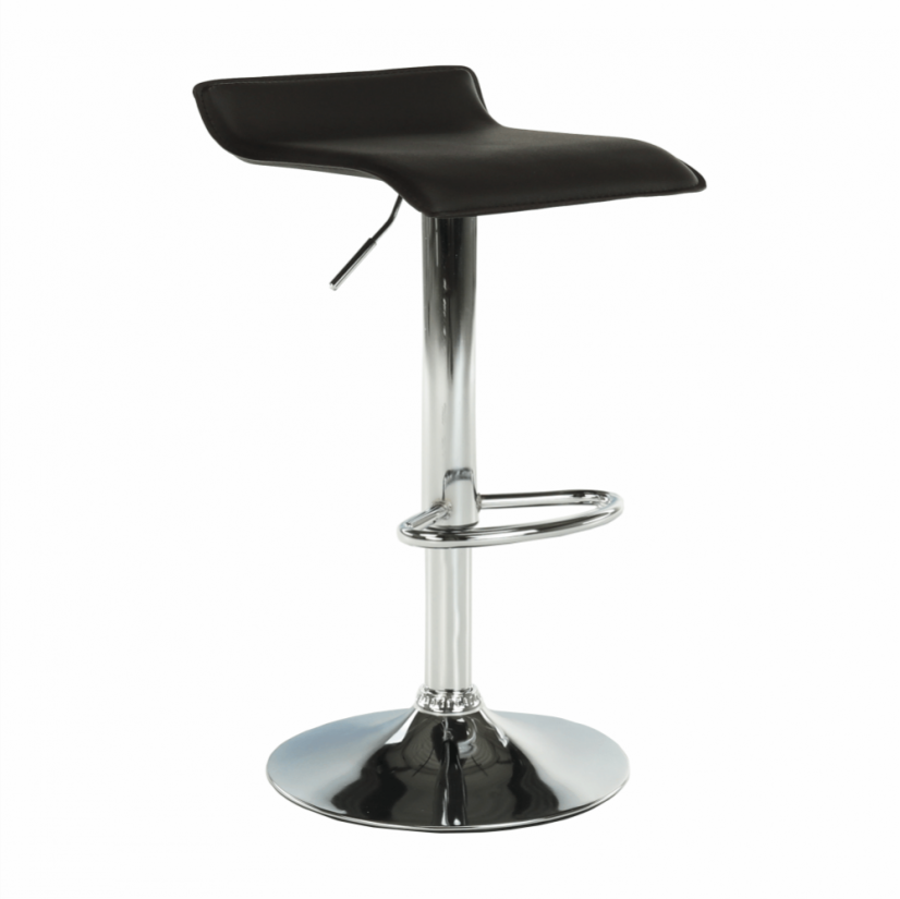 Barhocker, Kunstleder schwarz/chrom, LARIA NEU