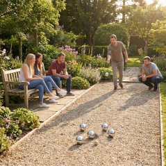 Set de petanque 6 piese + husă și accesorii