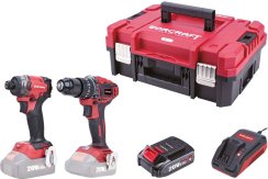 Set Worcraft XCUBE030 ShareSYS Toolbox, uťahovák 260 Nm, skrutkovač 50 Nm, 2x 2.0 Ah akumulátor, 1x nabíjačka