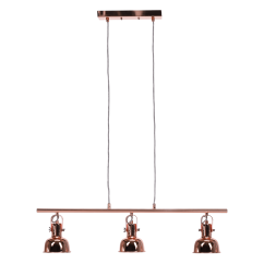 Hängelampe im Retro-Stil, Metall, Roségold, AVIER TYP 4