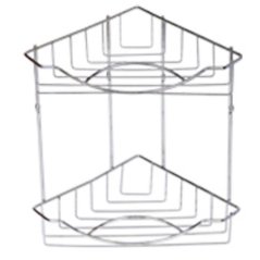 Badezimmerregal 2-Wege-Draht. Ecke Chrom 31x31,5x20cm KLC