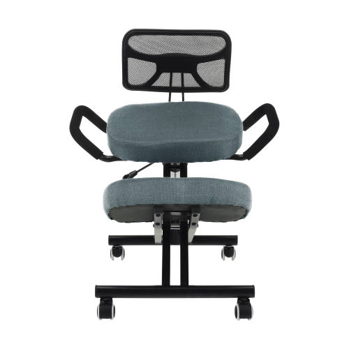 Ergonomska stolica za klečanje, sivo/crna, RUFUS