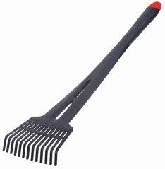 Plastične grablje 13 zuba, dužina 55 cm, crno-narančaste, RAMP