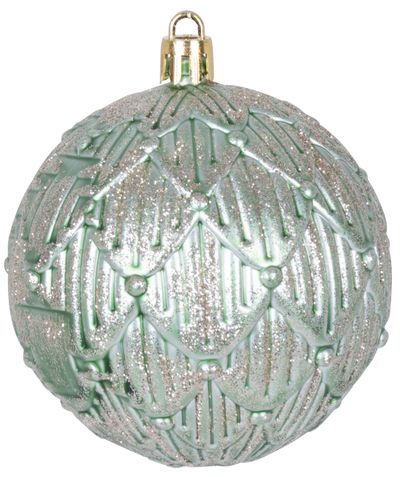 MagicHome božićne kuglice, 12 kom, 8 cm, rozo - zelene, za božićno drvce