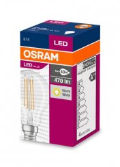 Žiarovka OSRAM® LED FIL 040 (ean8720) nestmívací, 4W/827 E14 2700K Hodnota CLASSIC P