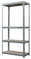 Raft, metal, MDF, 4 rafturi, 700x300x1500 mm, max 150 kg/raft