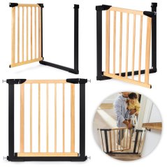 Bezpečnostná zábrana, 74-80 cm, na schody a dvere, kov a drevo, ECOTOYS