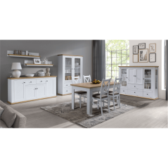 Polica MZ18, bijela/veliki hrast, LEON