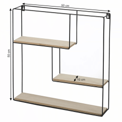 Regal, natur/schwarz, DESIO TYP 1