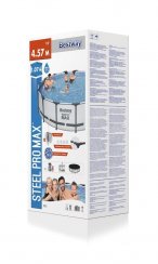 Bazén Bestway® Steel Pro MAX, 56488, filter, pumpa, rebrík, plachta, 4,57x1,07 m