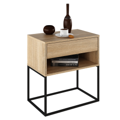 Noćni ormarić, sonoma hrast/crna, ARTI TYPE 2