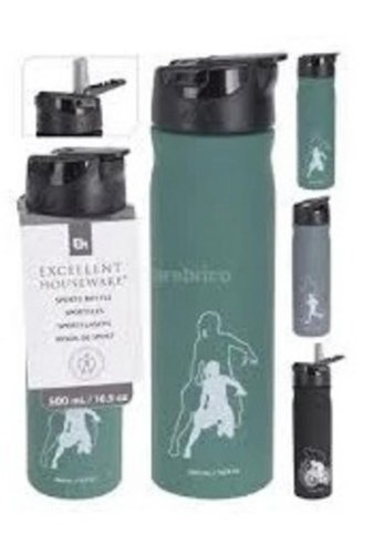 Sportflasche aus Edelstahl 500 ml, Farbmischung