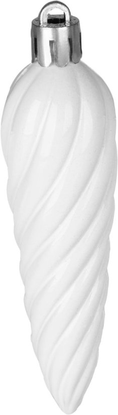 MagicHome Weihnachtskugeln, Set, 50 Stück, 4-5 cm, weiß, Stern, Girlande, Kegel, für den Weihnachtsbaum