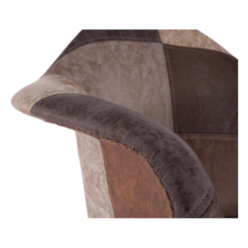 Designer-Sessel, Patchwork/Buche, TRYST