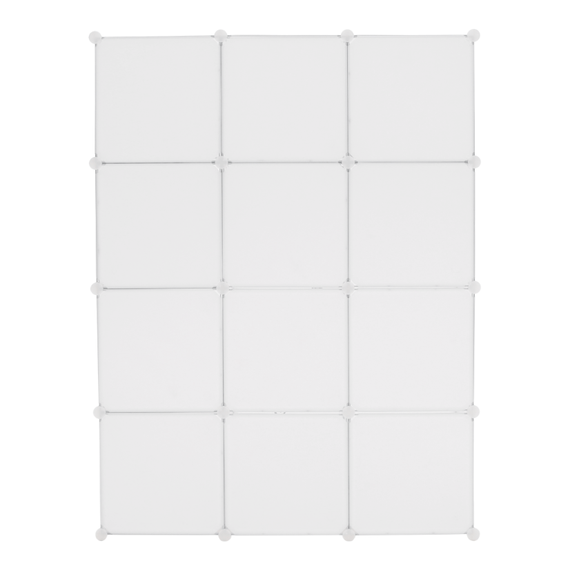 Modularer Kleiderschrank für Kinder, weiß/braunes Kindermuster, KITARO