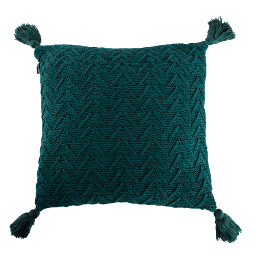 TEMPO-KONDELA USALE, perna tricotata, verde inchis, 45x45
