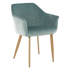 Kreslo, látka mentolová/buk, ODOVEL - AKCIA