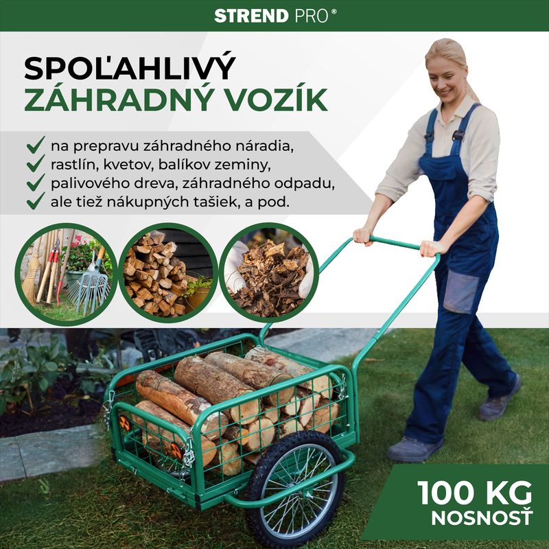 Wózek Victor, transportowy, koło dmuchane, max. 100 kg