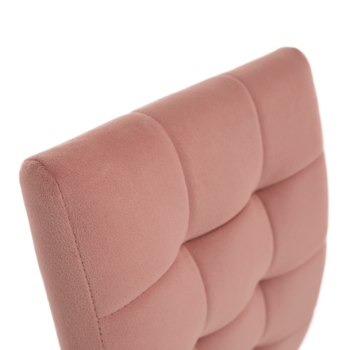 Scaun de masă, ţesătură de catifea roz / crom, SALOMA NEW