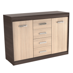 Kombinirana komoda tamni hrast/svijetli hrast KORINA