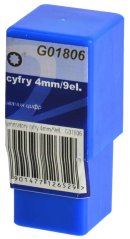 Zestaw wybijaków do metalu, cyfry 4 mm, GEKO