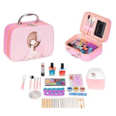 Set de cosmetice pentru copii cu oglindă și lampă LED UV