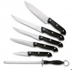 Set cuțite de bucătărie 6 piese + oțel