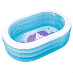 Piscină gonflabilă ovală pentru copii 163x109x46 cm