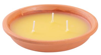 Citronella svijeća, repelent, terakota, 80 g, 30x125 mm
